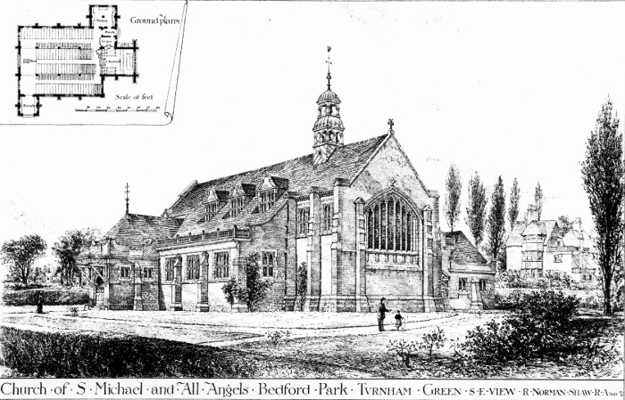 Architect's plan of t Michael and All Angels Church
