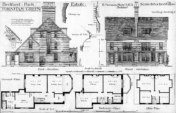 Architect's plan of Woodstock Road houses
